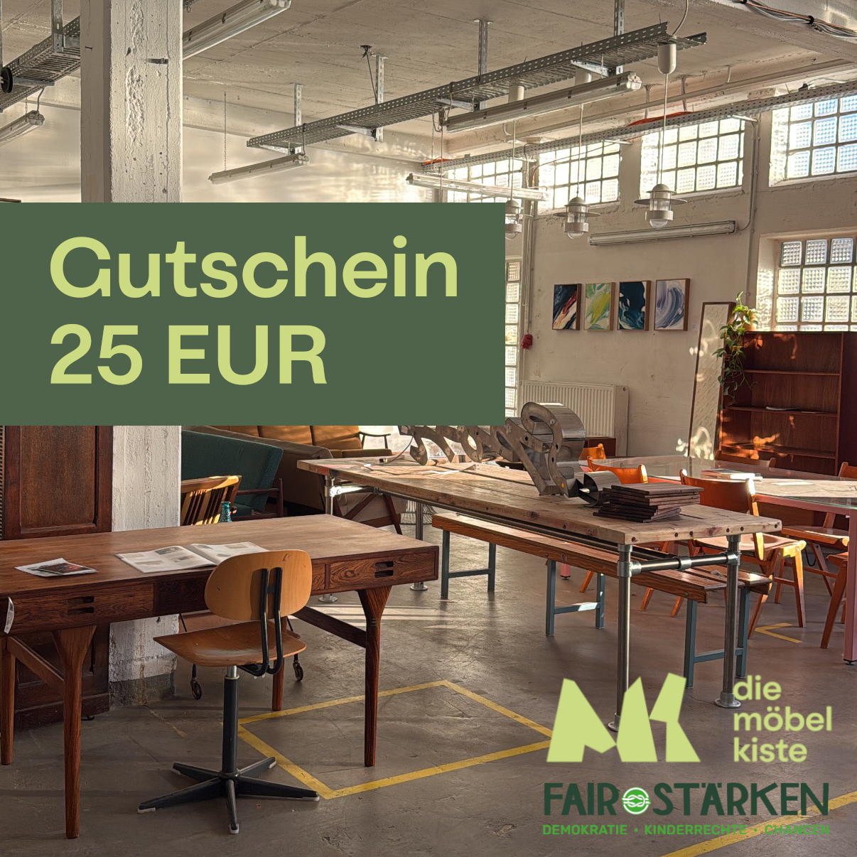 Gutschein 25,00 EUR – Kleines nachhaltiges Geschenk inklusive Spende für FAIR.STÄRKEN e.V.