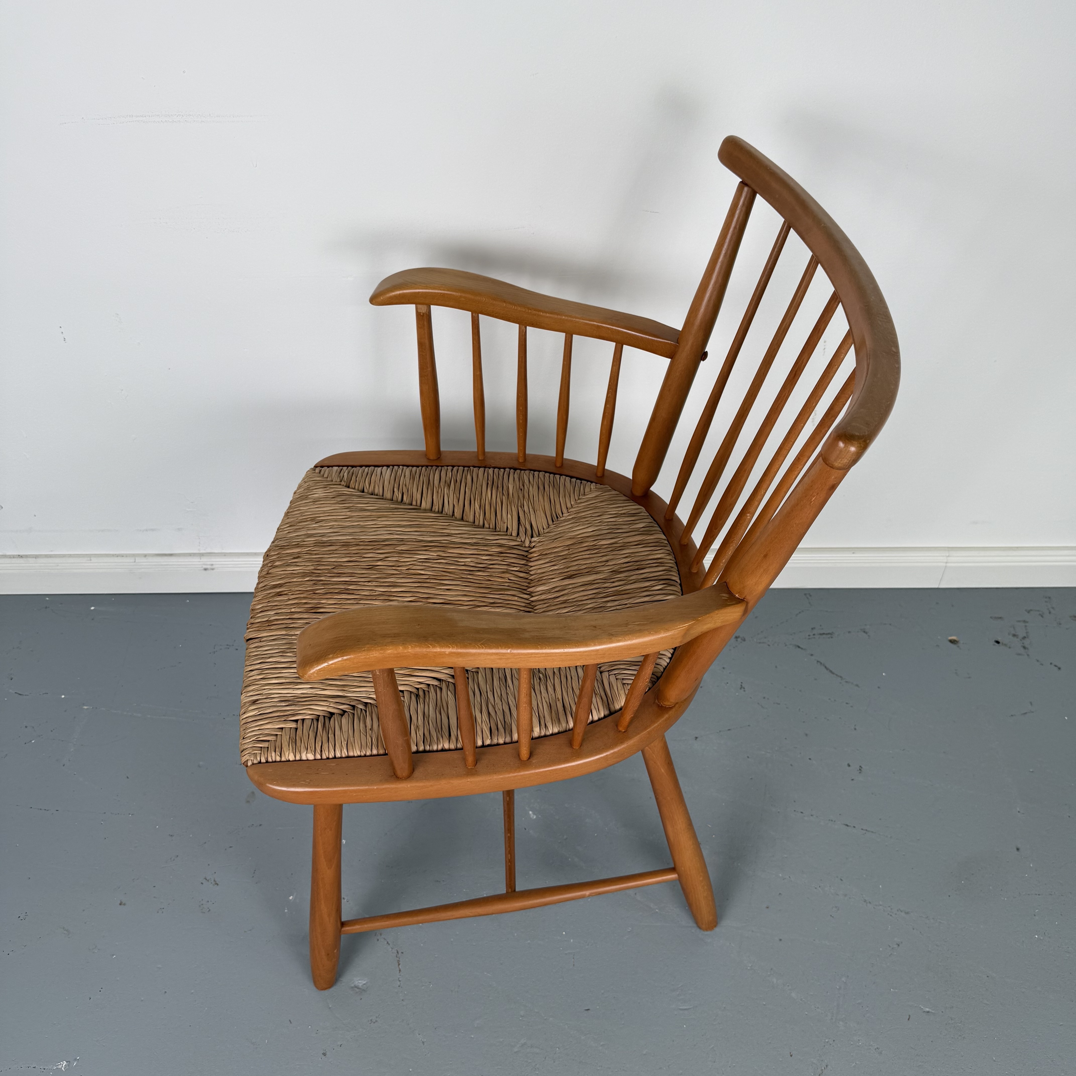 Esszimmerstuhl mit Armlehne von Arno Lambrecht für WK Möbel