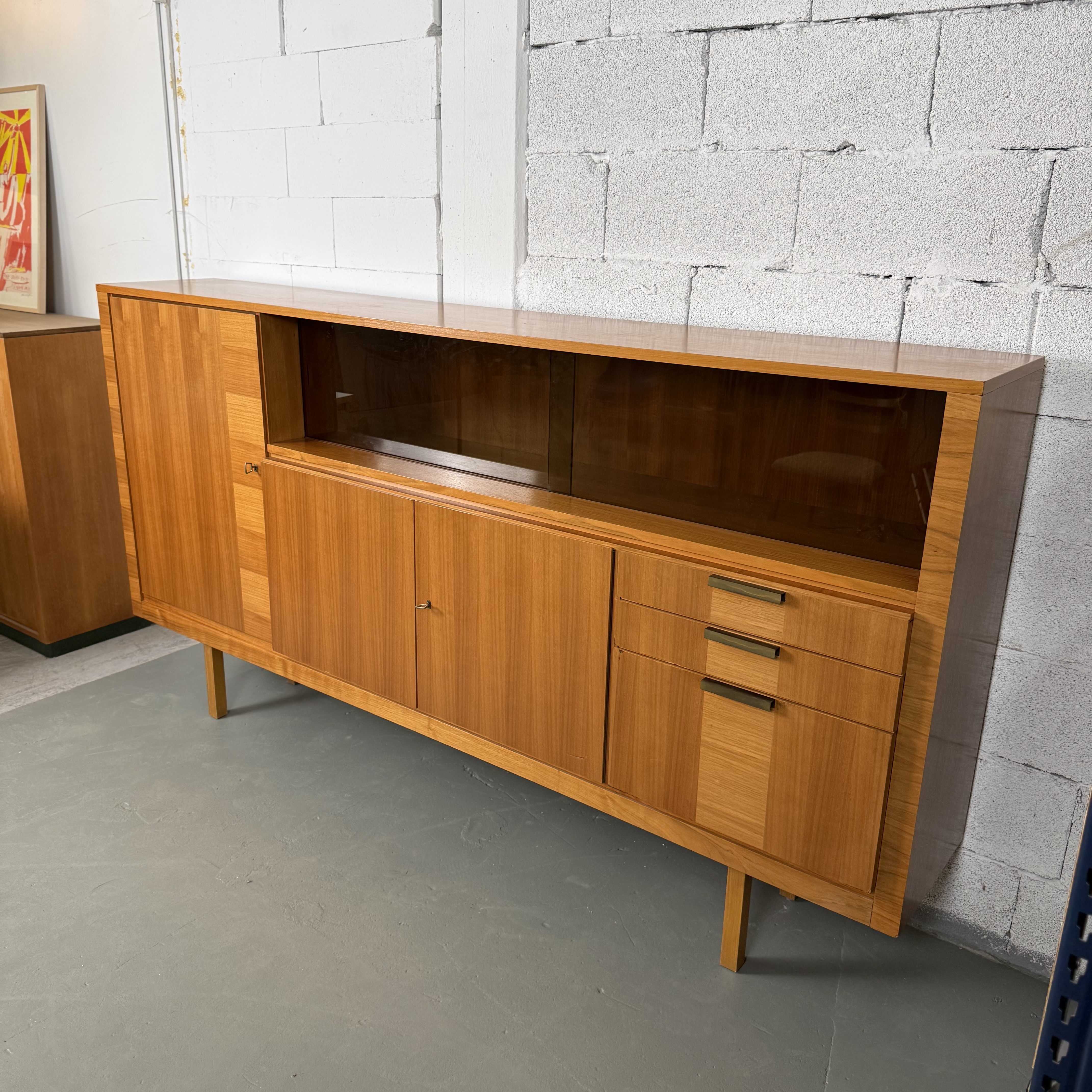 Hochwertiges 60er Jahre Highboard